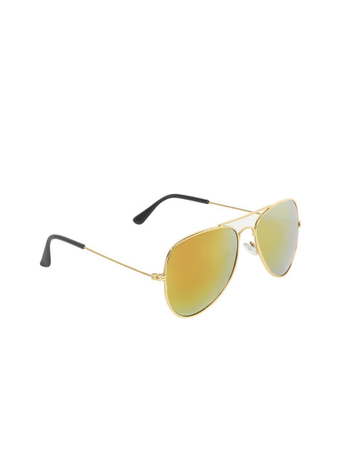

SCAGLIA Unisex Yellow UV Protected Aviator Sunglasses SCA_GYL_001