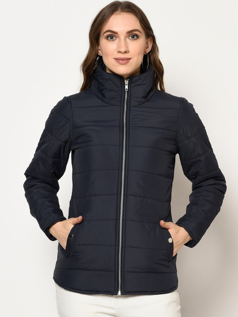 

Trufit Women Navy Blue Solid Insulator Padded Jacket
