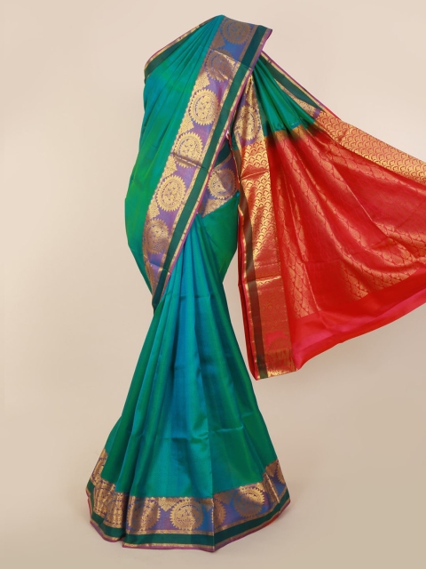 

Pothys Green Pure Silk Woven Design Kanjeevaram Saree