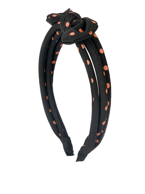 

YoungWildFree Women Black & Peach-Coloured Printed Hairband