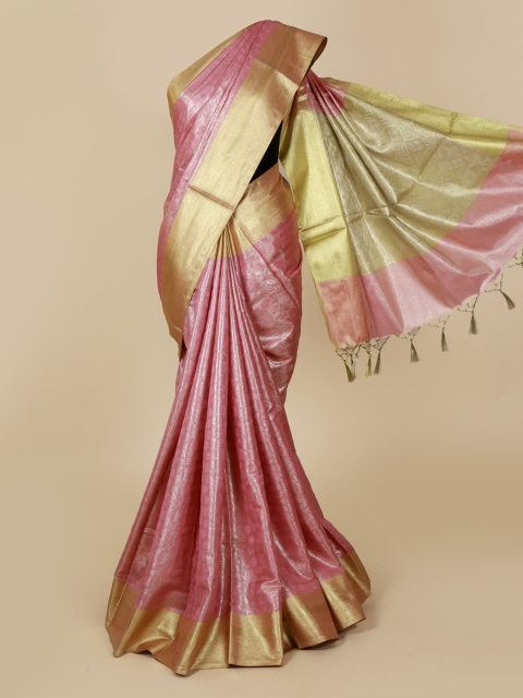 

Pothys Pink Woven Design Cotton Blend Saree