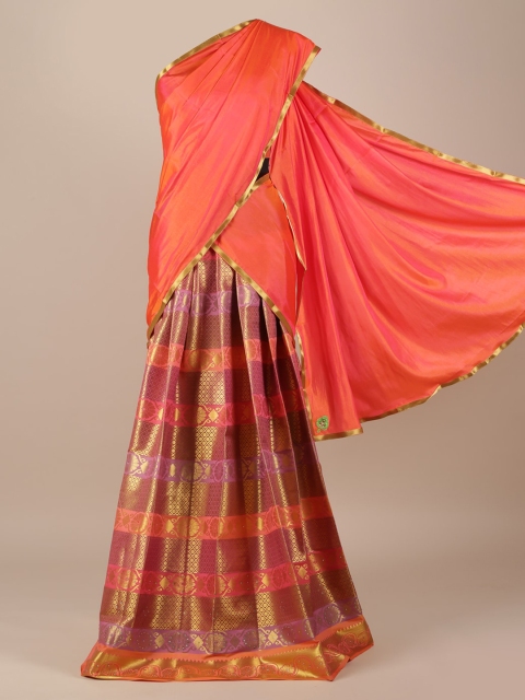

Pothys Orange & Brown Art Silk Woven Design Saree