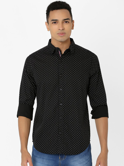 

MARCA Disati Men Black Slim Fit Printed Casual Shirt