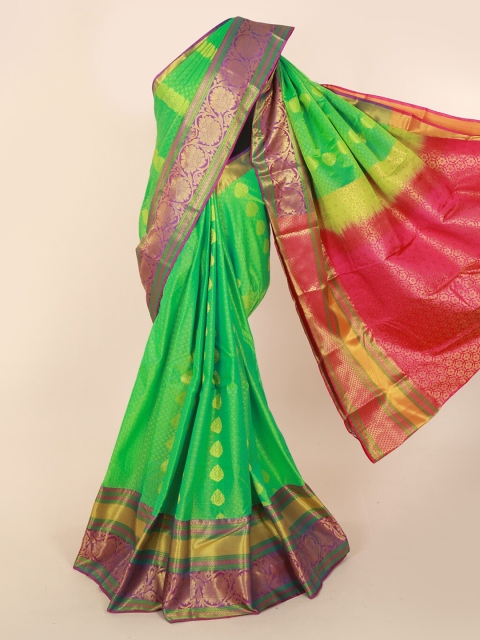 

Pothys Green Art Silk Printed Kanjeevaram Saree