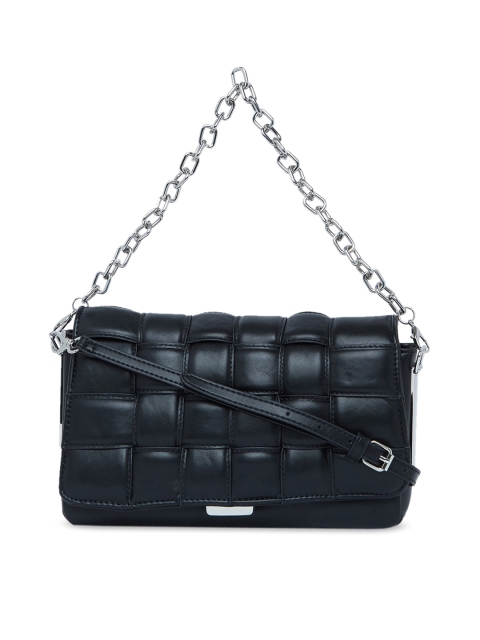 

ALDO Black Self Design Handheld Bag