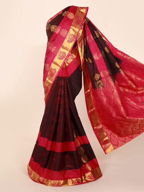 

Pothys Maroon & Pink Pure Silk Woven Design Kanjeevaram Saree