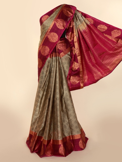 

Pothys Grey Woven Design Kanjeevaram Saree
