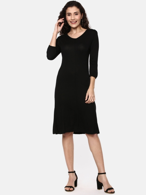 

YCANF Women Black Solid Sheath Dress
