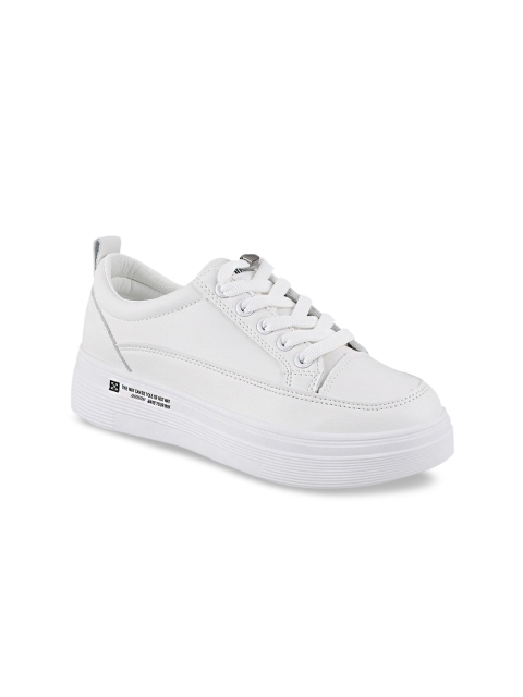 

Stelatoes Women White Solid Sneakers