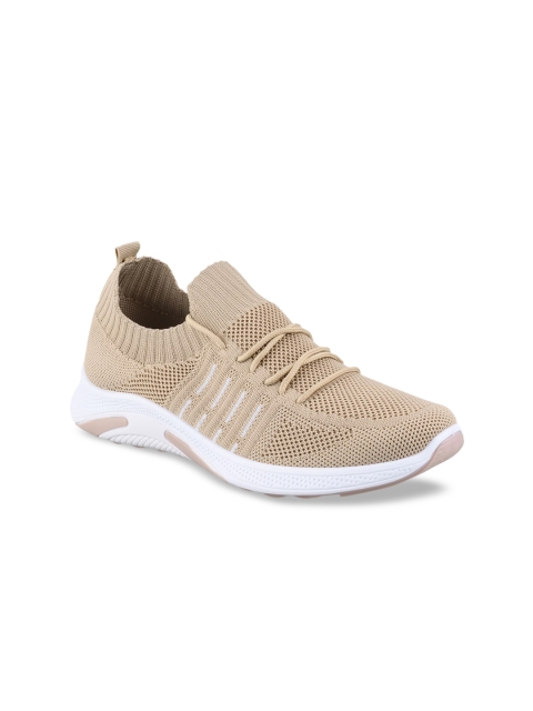 

Stelatoes Women Beige Woven Design Sneakers