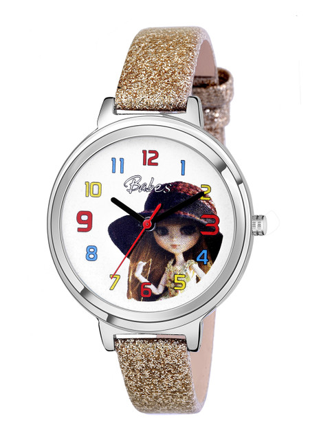 

Kool Kidz Kids Gold-Toned & White Analogue Watch KOOL KIDZ ANALOGUE WATCH BABES GD 04