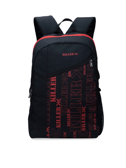 

Killer Unisex Black & Red Printed Backpack