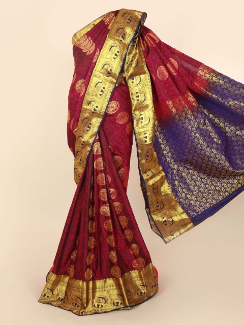 

Pothys Maroon Art Silk Woven Design Kanjeevaram Saree