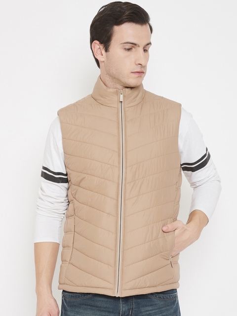 

Octave Men Khaki Solid Lightweight Padded Jacket