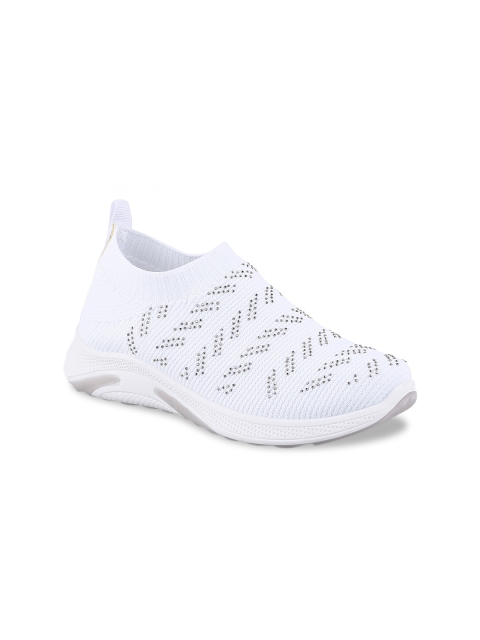

Stelatoes Women White Slip-On Sneakers