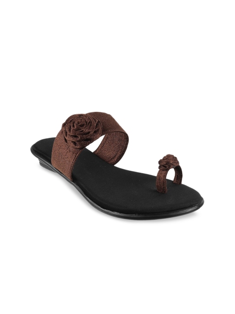 

WALKWAY Women Brown Textured Heels