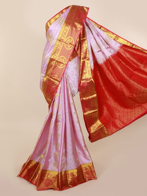 

Pothys Pink Pure Silk Woven Design Kanjeevaram Saree