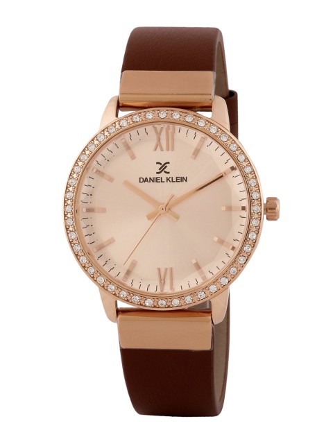 

Daniel Klein Men Rose Gold & Brown Analogue Watch
