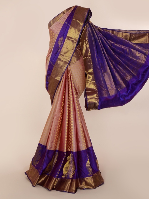 

Pothys Pink Woven Design Kanjeevaram Saree