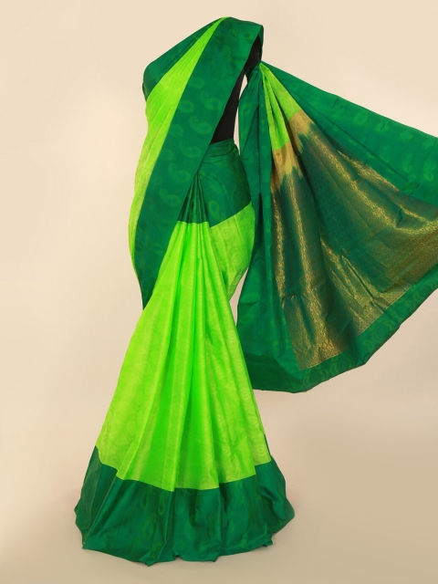 

Pothys Green Solid Kanjeevaram Saree