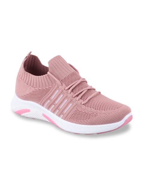 

Stelatoes Women Pink Woven Design Sneakers