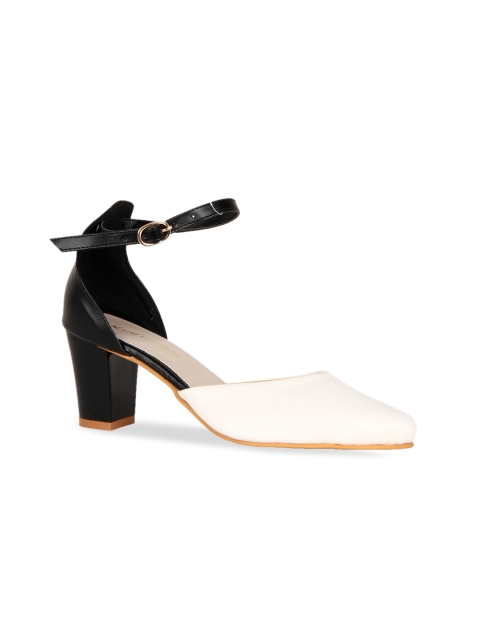 

Kraft Cellar Women White & Black Solid Pumps