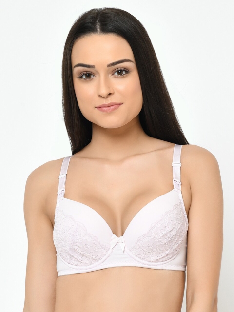 

Cosmo Lady White Solid Lace Lightly Padded Underwired Maternity Bra LB8C07