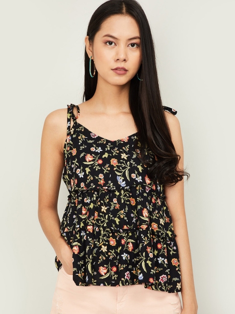 

Ginger by Lifestyle Women Black Printed Top