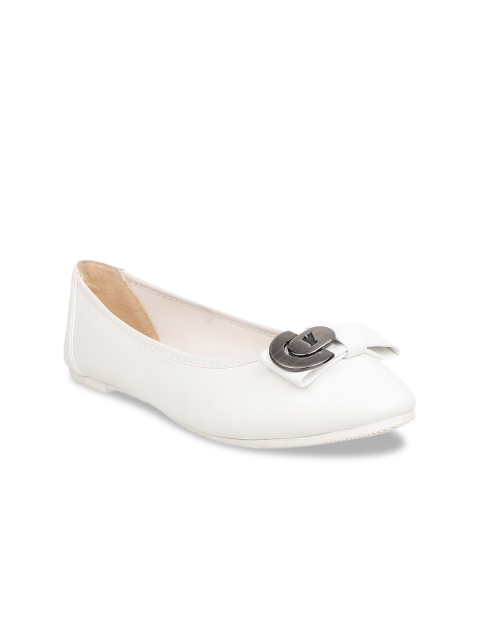 

Sherrif Shoes Women White Solid Ballerinas