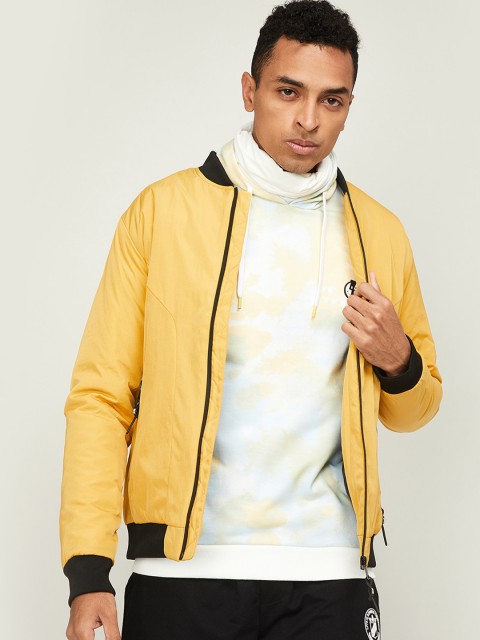 

Bossini Men Yellow Printed Bomber Jacket