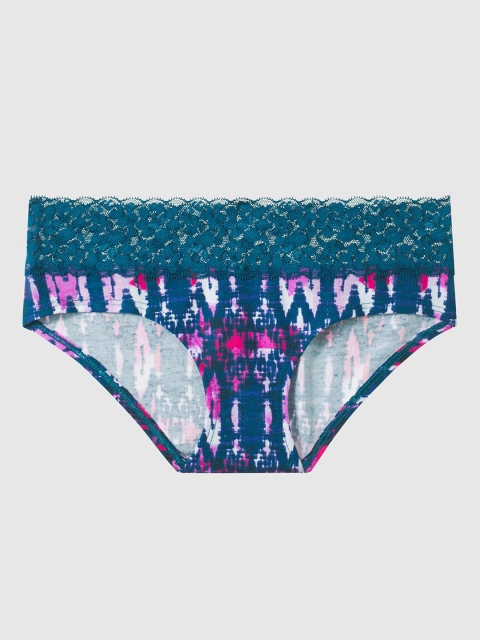

La Senza Women Blue & Purple Printed Remix Cotton Lace Hipster Brief-11052615-4KLL