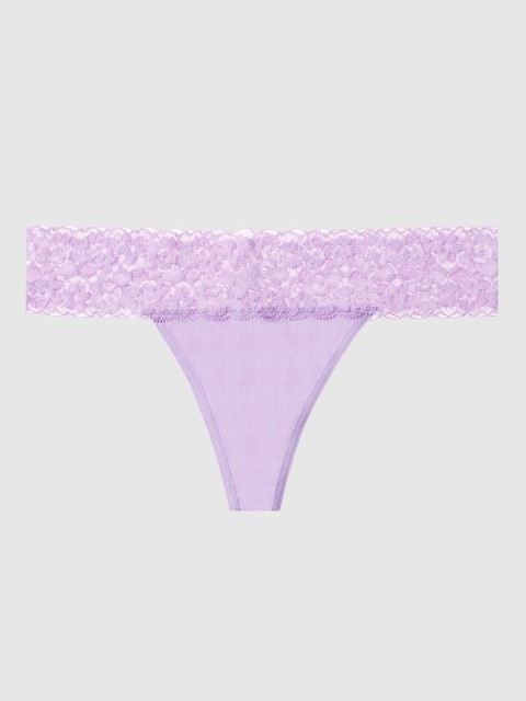 

La Senza Women Purple Solid Remix Cotton Thongs 11059972-31P3