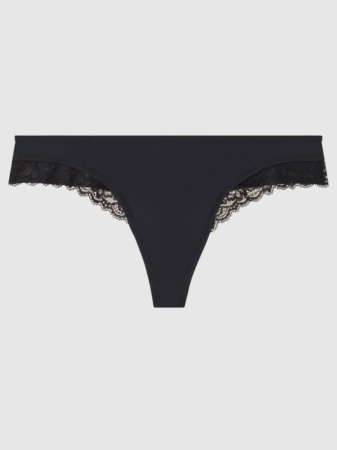 

La Senza Women Black Solid Remix Ultrasoft Lace Thongs 11152282-03YZ