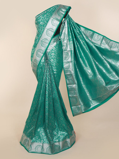 

Pothys Green Pure Silk Woven Design Kanjeevaram Saree