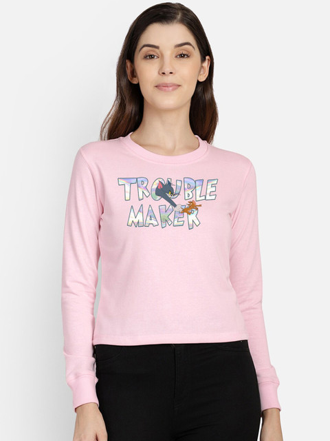 

Free Authority Tom & Jerry Print Pink Sweatshirt for Women