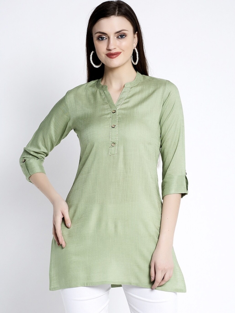 

ANAISA Women Green Solid Tunic