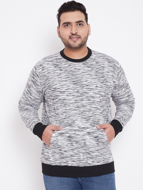 

bigbanana Men White & Black Printed Sweatshirt