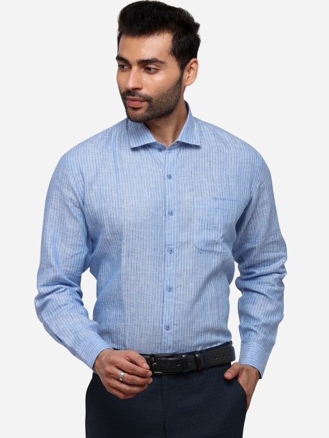 

JADE BLUE Men Blue Regular Fit Striped Casual Shirt