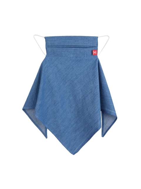 

Swiss Design Women Blue Solid 2-Ply Reusable Anti-Pollution Scarf Style Mask