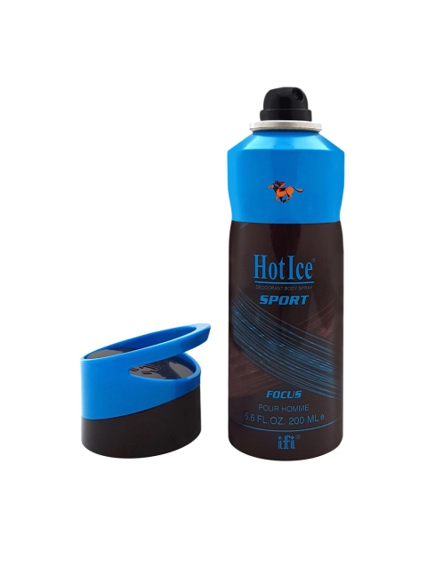 

Hot Ice Men FOCUS POUR HOMME Deodrant 200 ml, Blue