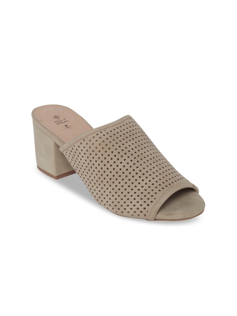 

Call It Spring Women Grey Textured Heels
