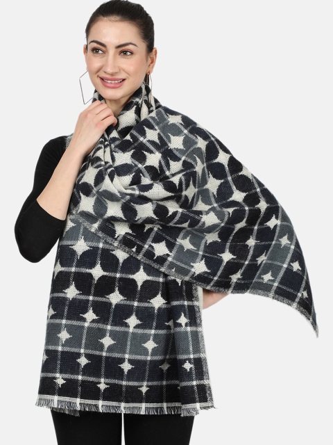 

Monte Carlo Women Grey & White Printed Stole