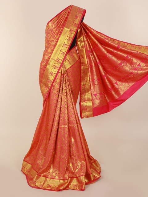 

Pothys Pink Pure Silk Woven Design Kanjeevaram Saree