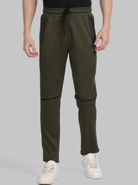 

ANTHEM Men Olive Green Solid Slim Fit Track Pants