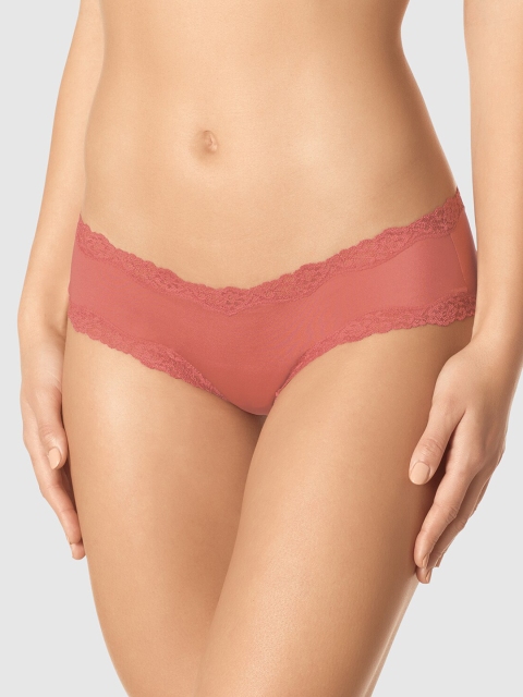 

La Senza Women Peach-Coloured Solid Pin Up Bikini Briefs 11125791-01T5