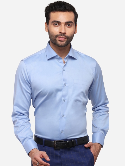

METAL Men Blue Slim Fit Solid Casual Shirt