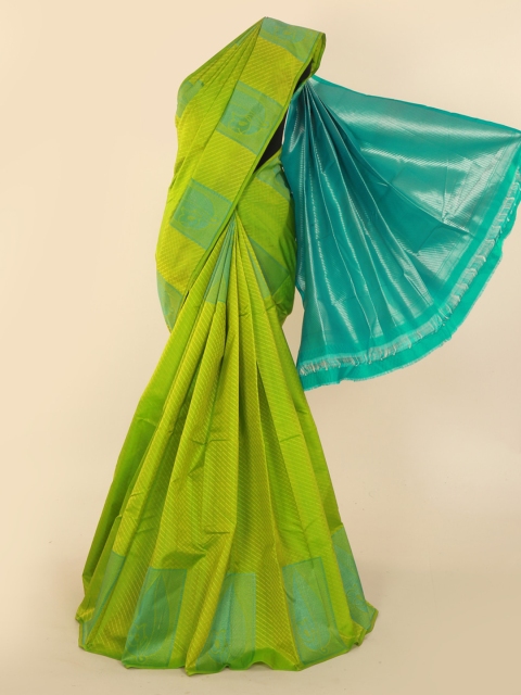 Pothys Green Pure Silk Woven Design Kanjeevaram Saree