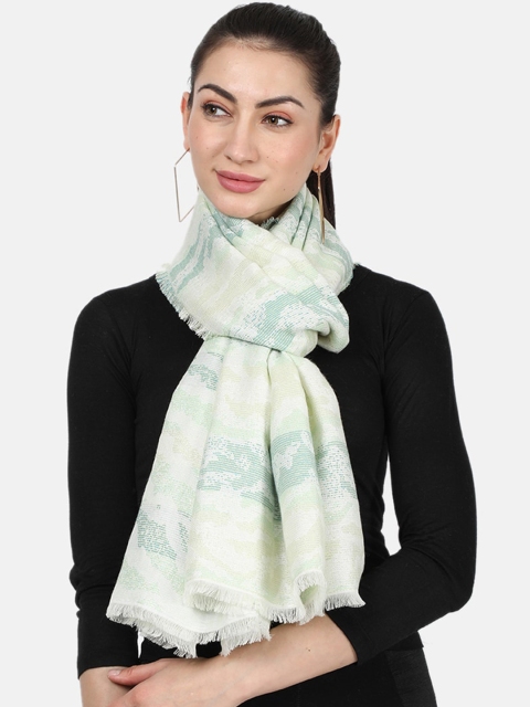 

Monte Carlo Women Green & White Printed Stole
