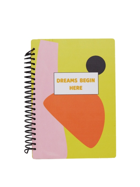 

Vdesi Unisex Kids Yellow & Pink Dreams Begin Here Diary