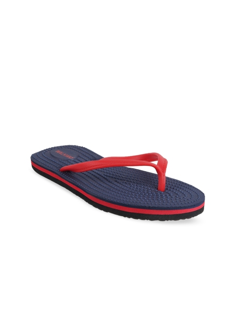 

WALKWAY Women Blue Solid T-Strap Flats